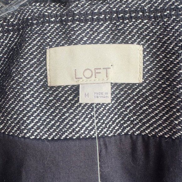 Loft Long Sleeve Striped / Aztec Print Open Front Jacket Blazer Women's Size M - Picture 3 of 10